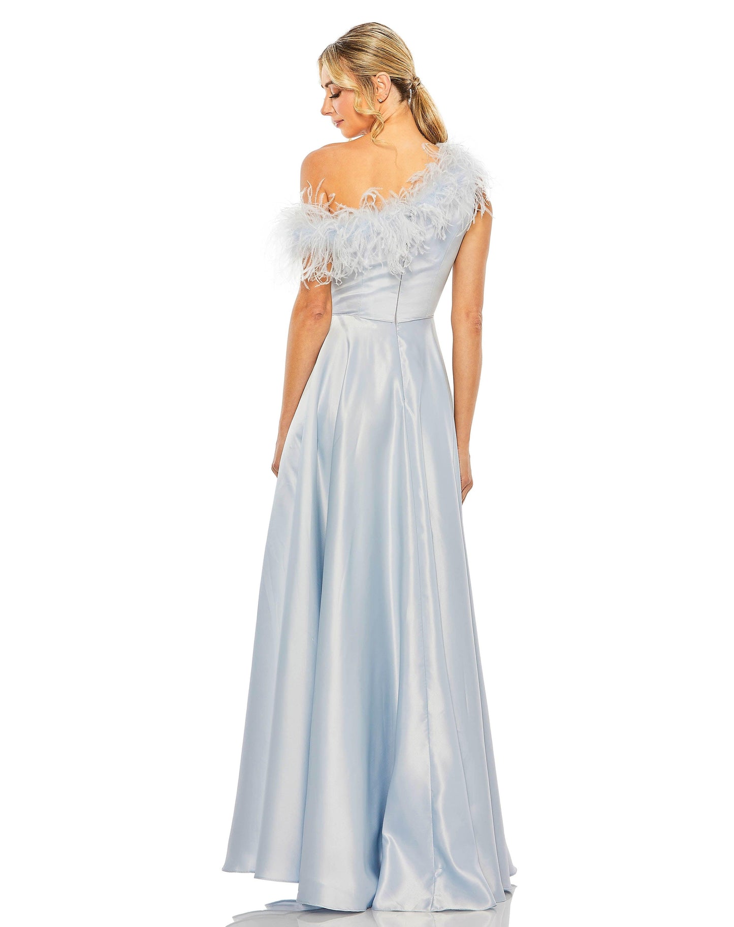 Prom Dresses Long Formal One Shoulder Prom Gown Powder Blue