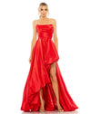 Prom Dresses High Low Strapless Prom Dress Red