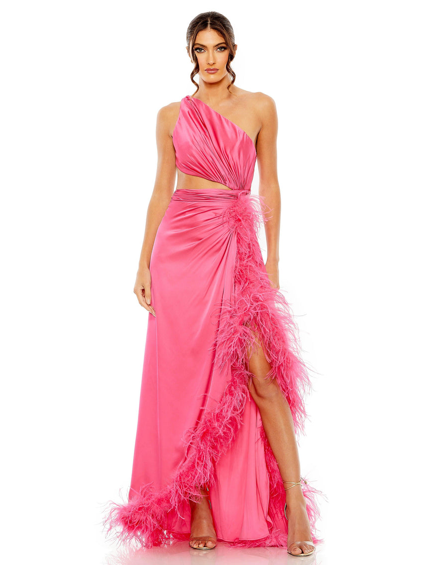 Prom Dresses Prom Long One Shoulder Formal Gown Hot Pink