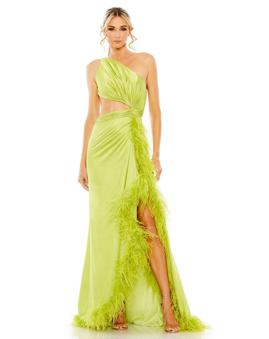 Prom Dresses Prom Long One Shoulder Formal Gown Lime