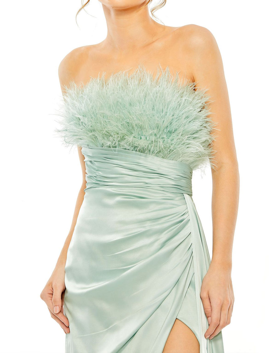 Prom Dresses Long Formal Feather Prom Dress Seafoam