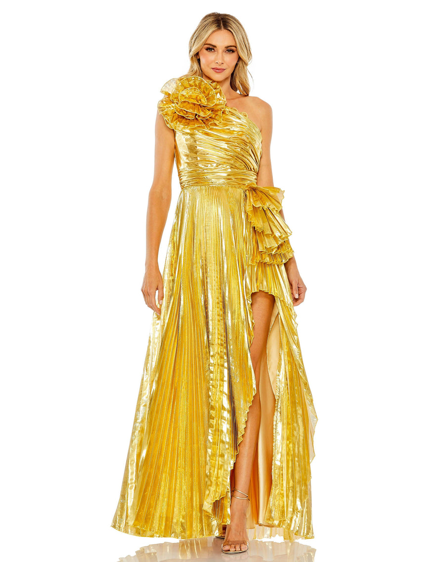 Prom Dresses Prom One Shoulder Long Gown Gold