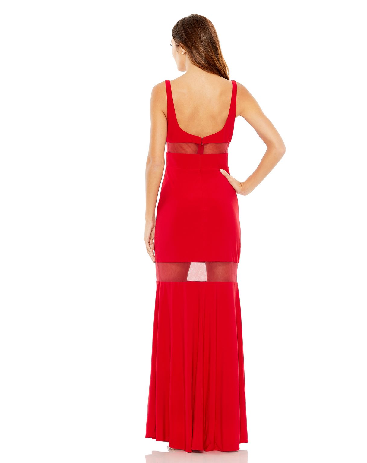 Formal Dresses Long Formal Panel Cutout Evening Dress Red