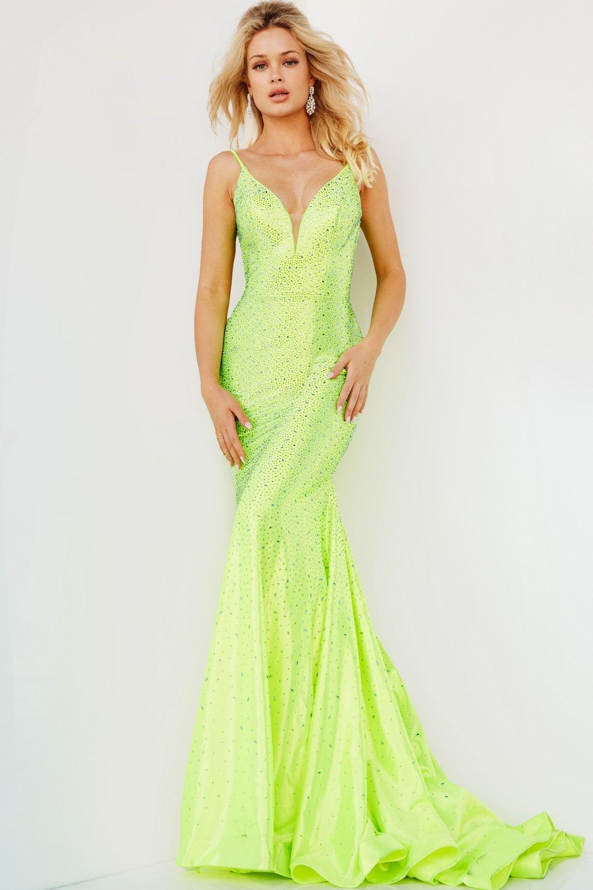 Jovani 08157 Spaghetti Strap Long Dress