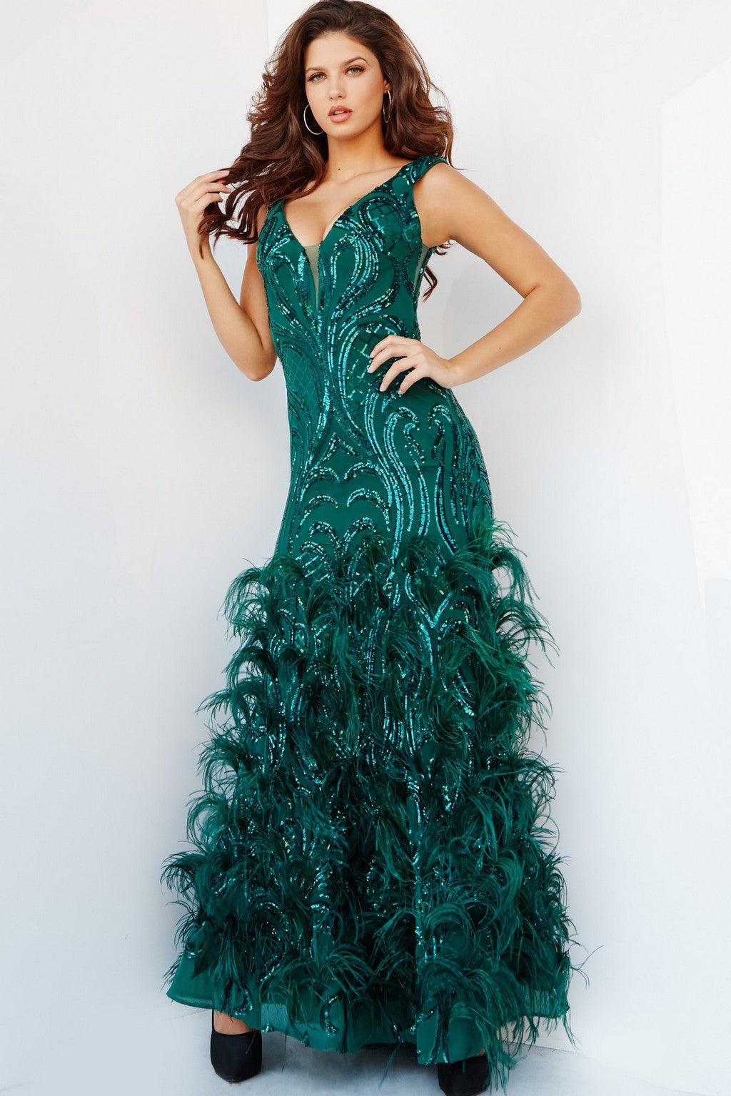 Prom Dresses Fitted Long Evening Gown GREEN