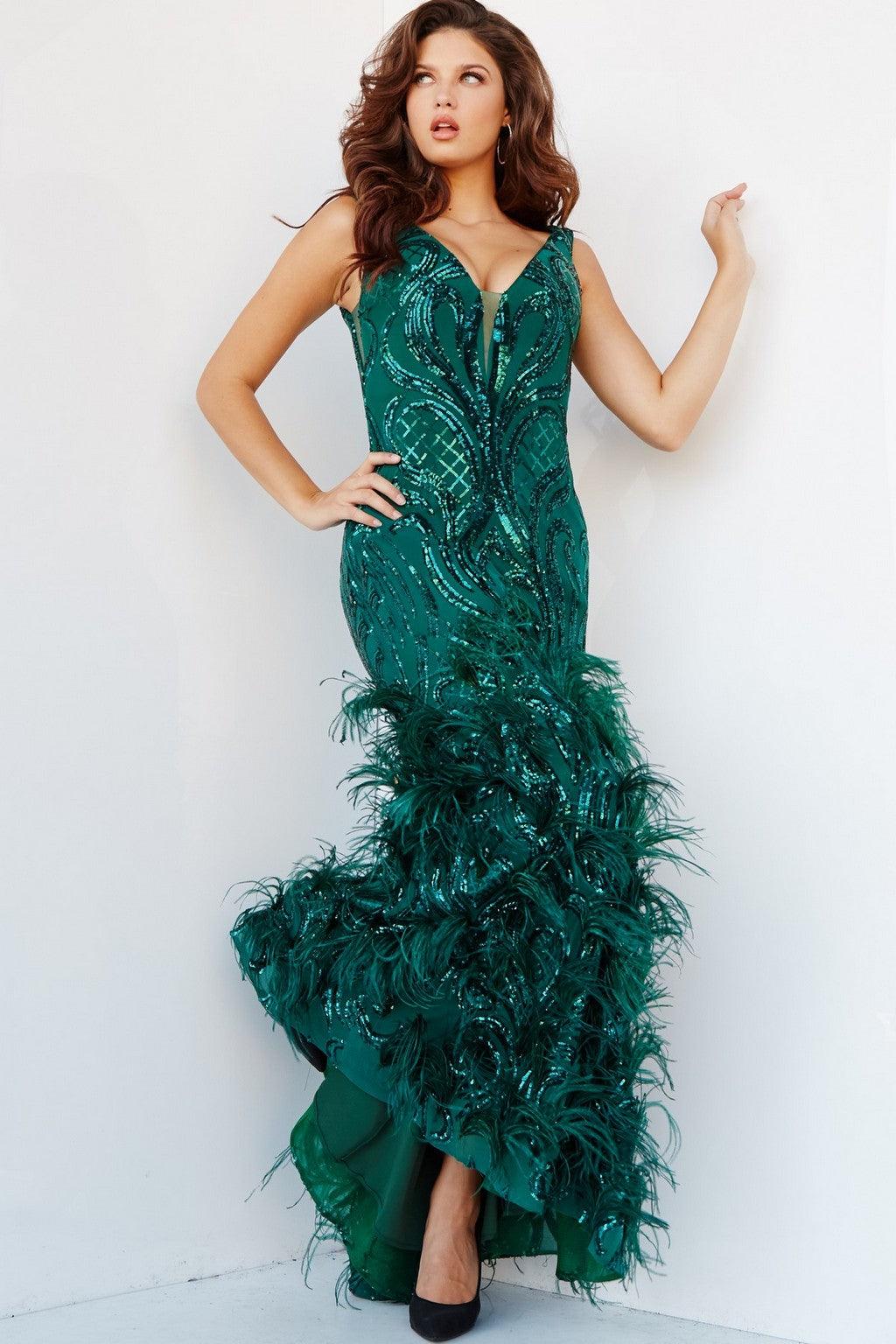 Prom Dresses Fitted Long Evening Gown GREEN