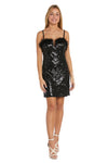 Cocktail Dresses Short Sequin Cocktail Feather Dress Black