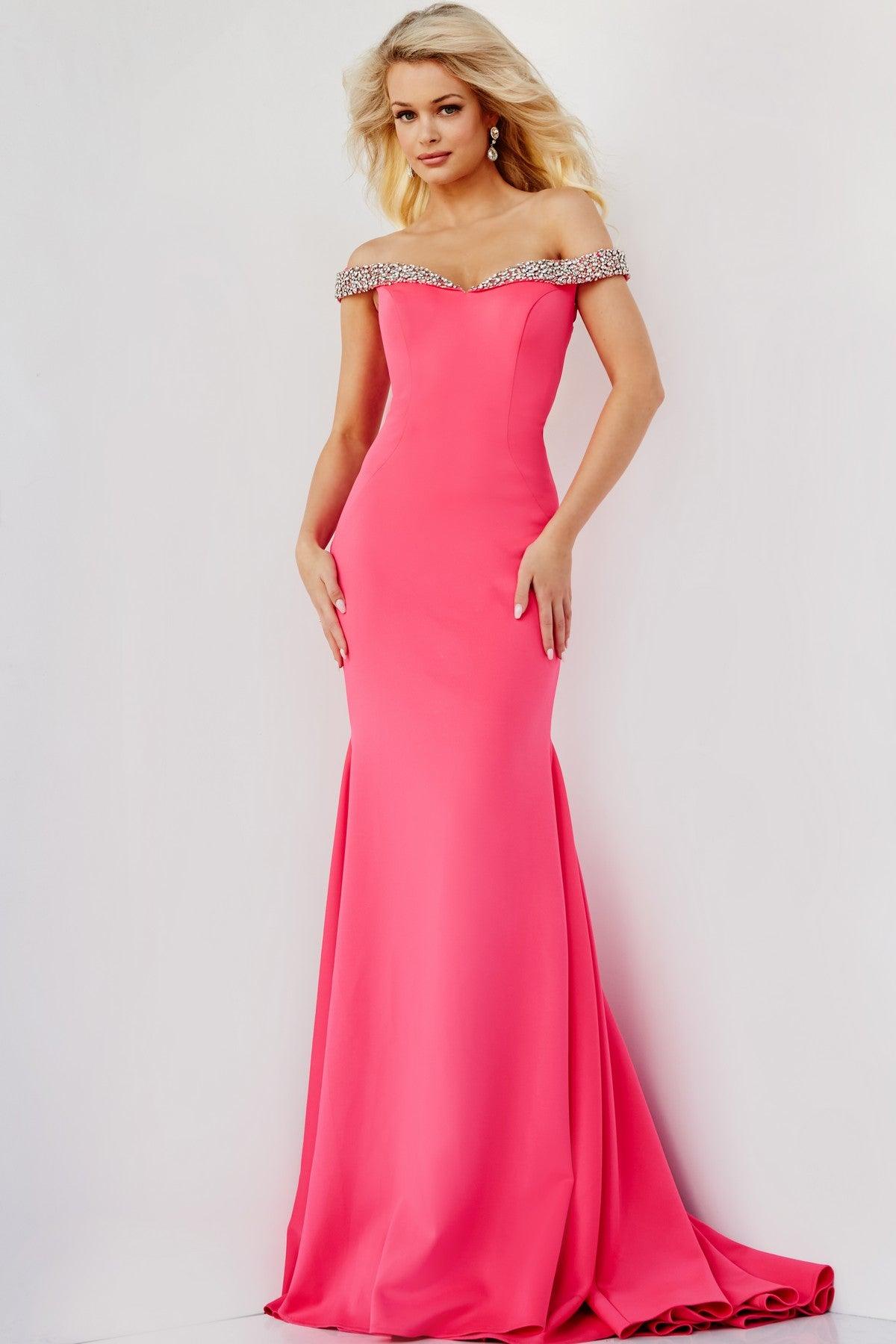 Prom Dresses Long Off Shoulder Mermaid Prom Dress Fuchsia