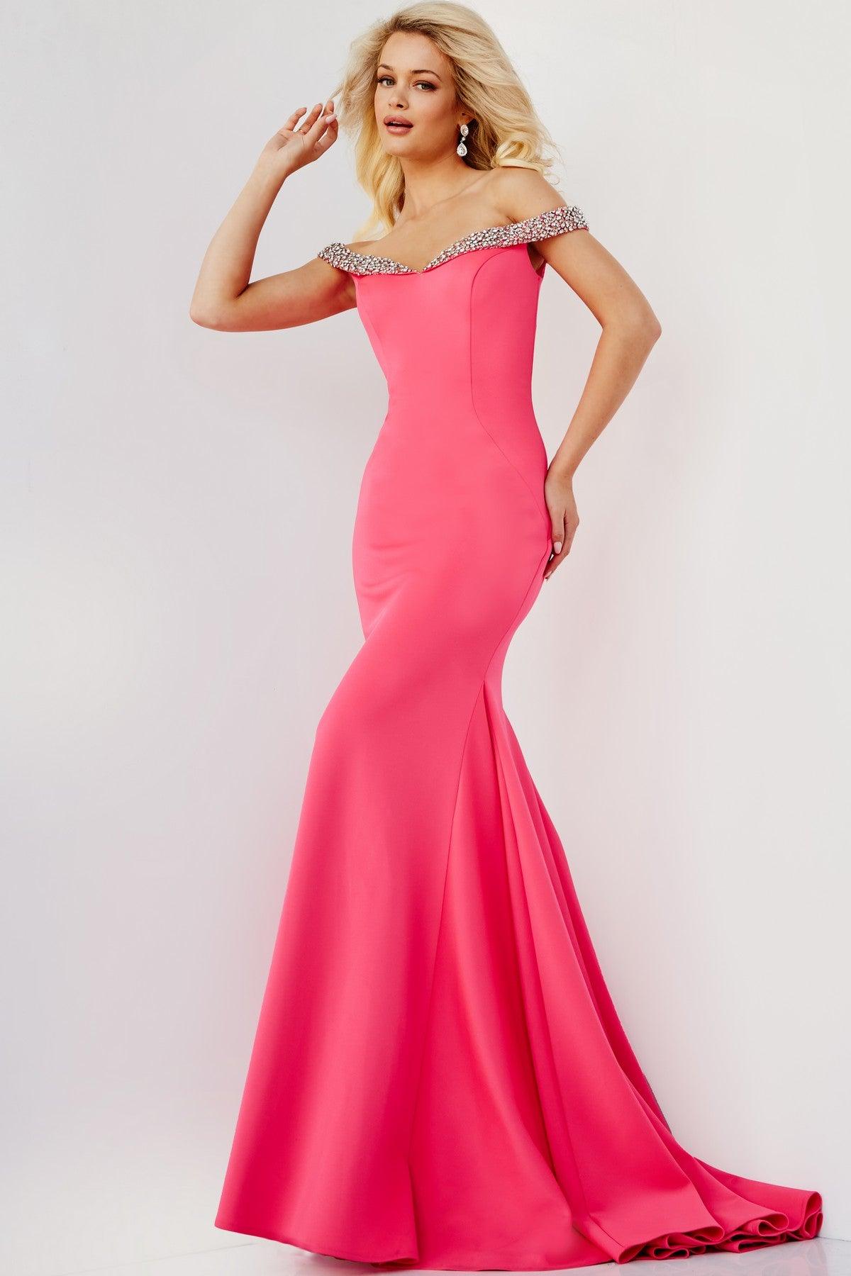 Prom Dresses Long Off Shoulder Mermaid Prom Dress Fuchsia