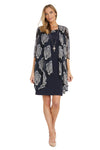 Mother of the Bride Dresses Mother of the Bride Short Printed Jacket Dress Charcoal