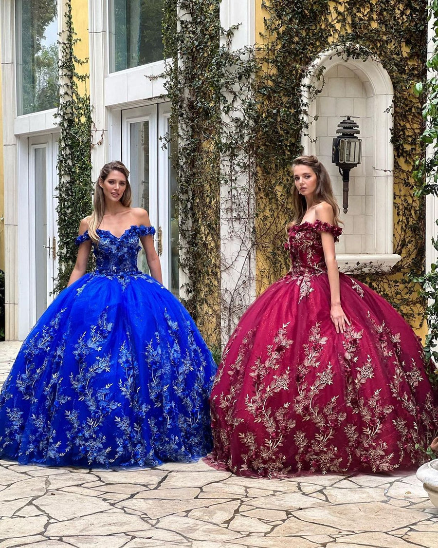 Quinceniera Dresses Long Off Shoulder Quinceanera Dress Burgundy