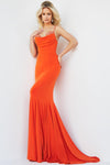 Prom Dresses Long Fitted Spaghetti Strap Prom Dress Orange