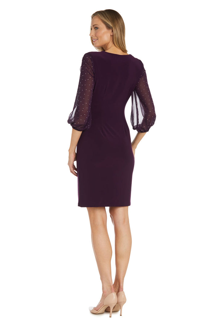 Mother of the Bride Dresses Cocktail Mother of the Bride Short Wrap Dress Plum