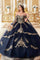 Quinceniera Dresses Long Applique Glitter Quinceanera Ball Gown 