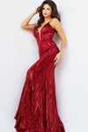 Prom Dresses Long Spaghetti Strap Fitted Prom Gown Red