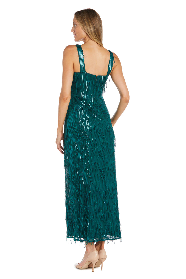 Formal Dresses Long Formal Sequin Fringe Dress Emerald