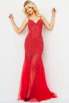 Prom Dresses Spaghetti Strap Long Evening Gown RED