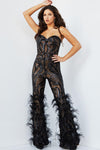 Jumpsuit Formal Strapless Sweetheart Jumpsuit Black