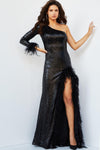 Formal Dresses Long Formal One Shoulder Evening Gown Black