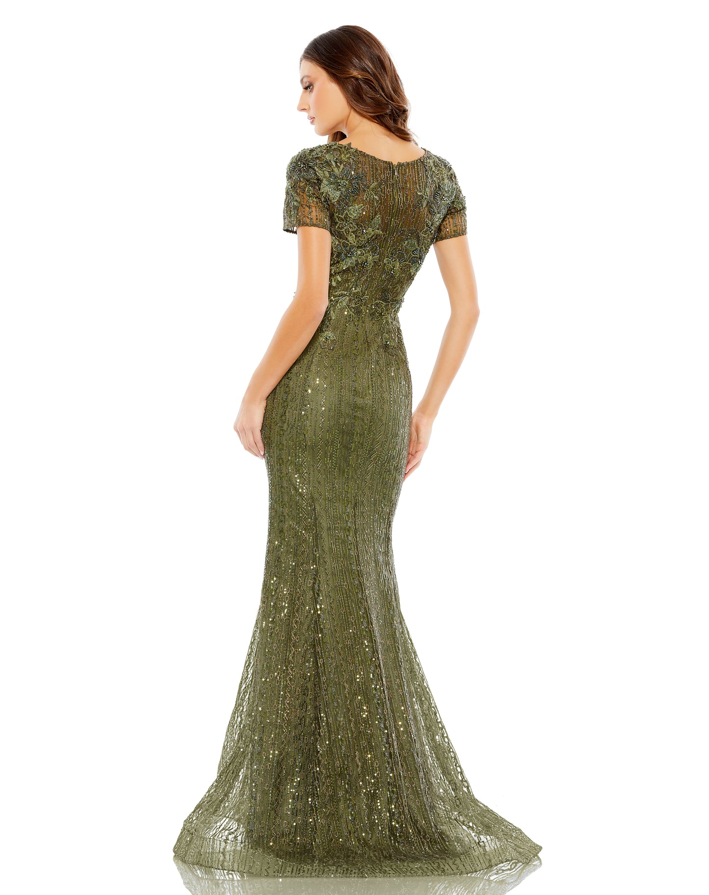 Formal Dresses Long Fitted Formal Evening Trumpet Gown Olive