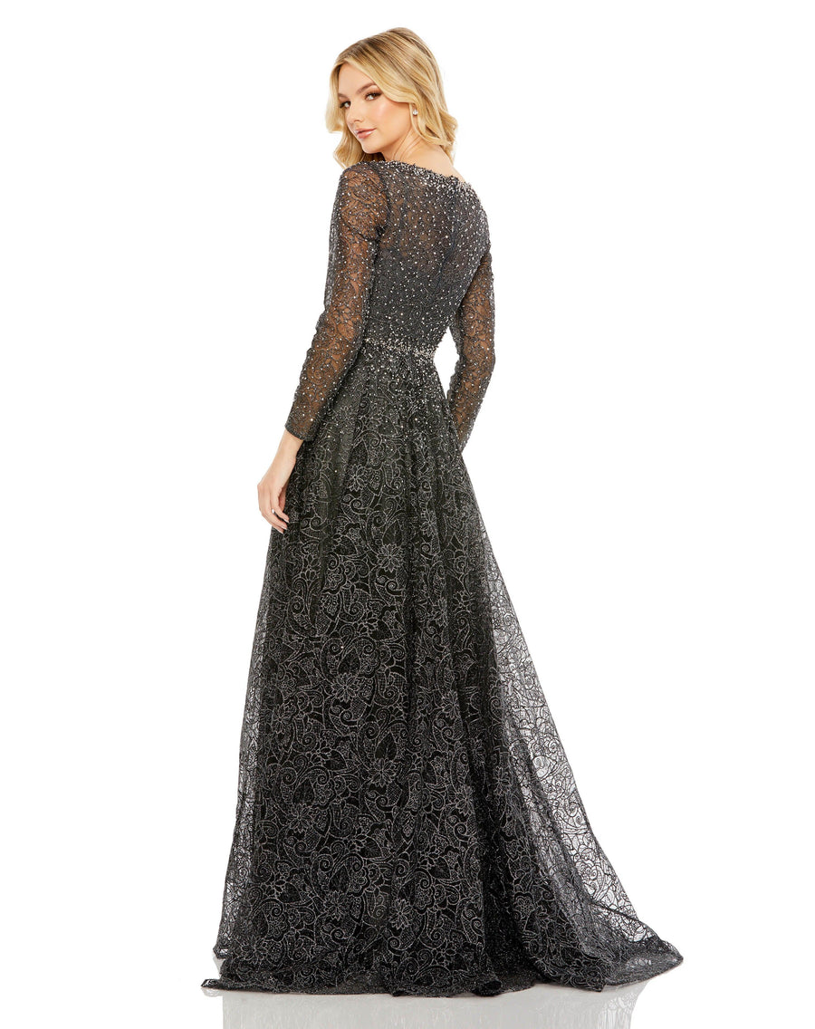 Formal Dresses Long Sleeve Formal Evening Dress Graphite