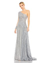 Formal Dresses Long Formal Beaded Lace Dress Platinum