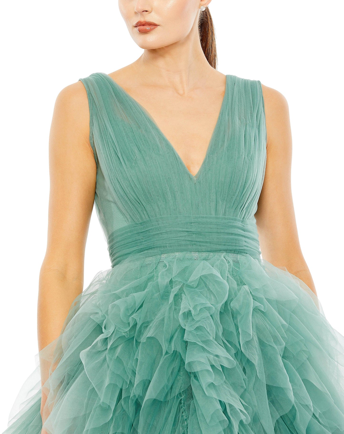 Formal Dresses Tea Length Sleeveless Formal Dress Jade