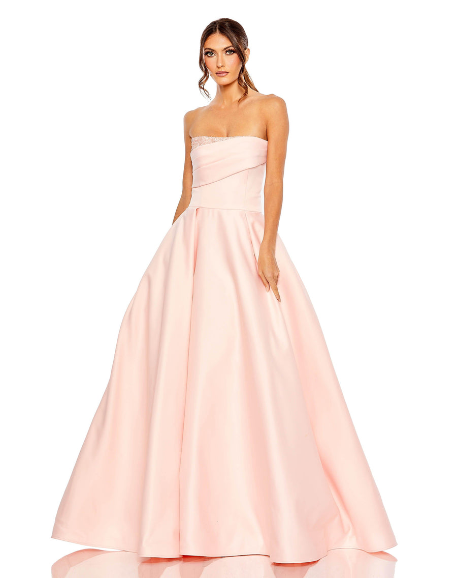 Prom Dresses Long Strapless Prom Ball Gown Blush