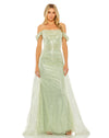 Prom Dresses Long A Line Formal Overskirt Prom Dress Sage