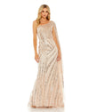 Formal Dresses Long One Shoulder Formal Dress Rose Gold