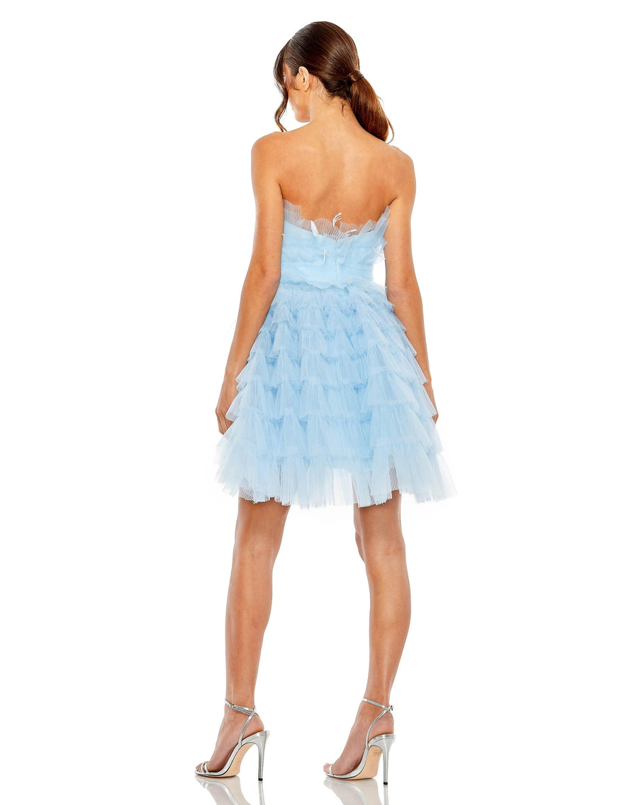 Cocktail Dresses Short Strapless Homecoming Cocktail Dress Powder Blue