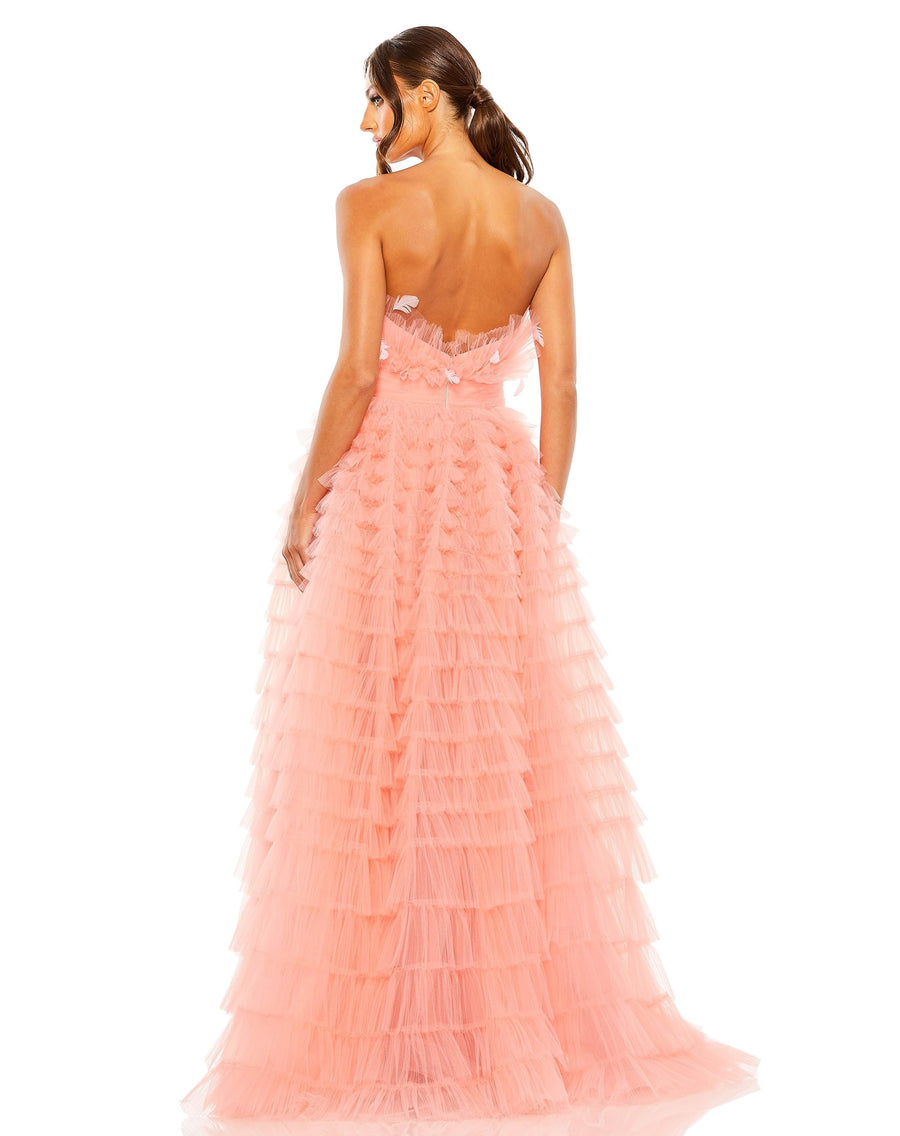 Prom Dresses Long Ball Gown Strapples Prom Dress  Antique Rose