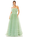 Prom Dresses Long Ball Gown Strapples Prom Dress  Sage