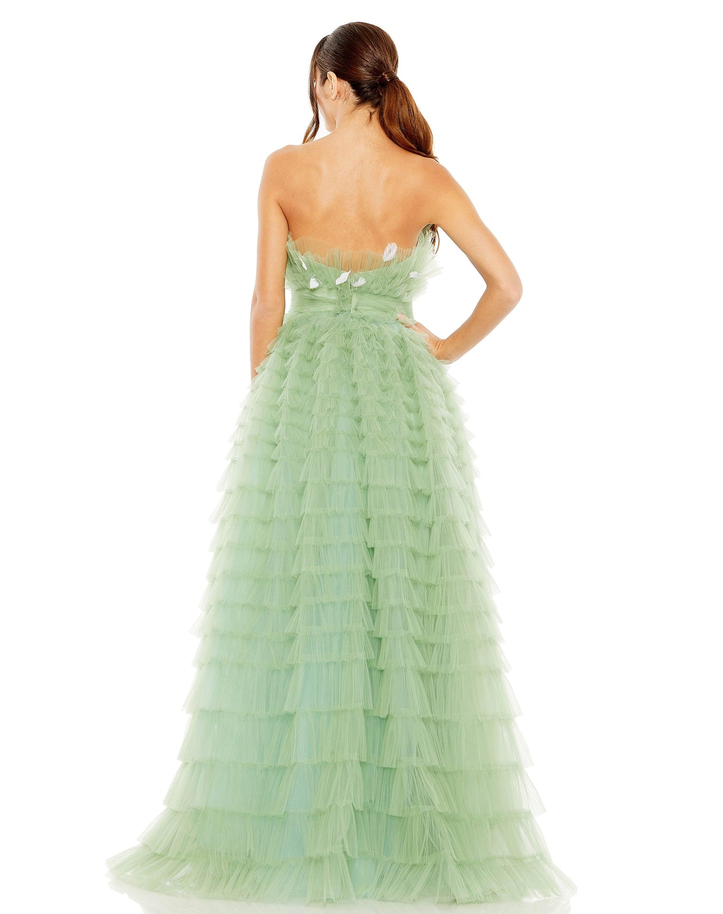 Prom Dresses Long Ball Gown Strapples Prom Dress  Sage