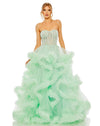 Prom Dresses Prom Long Strapless Ball Gown Aqua