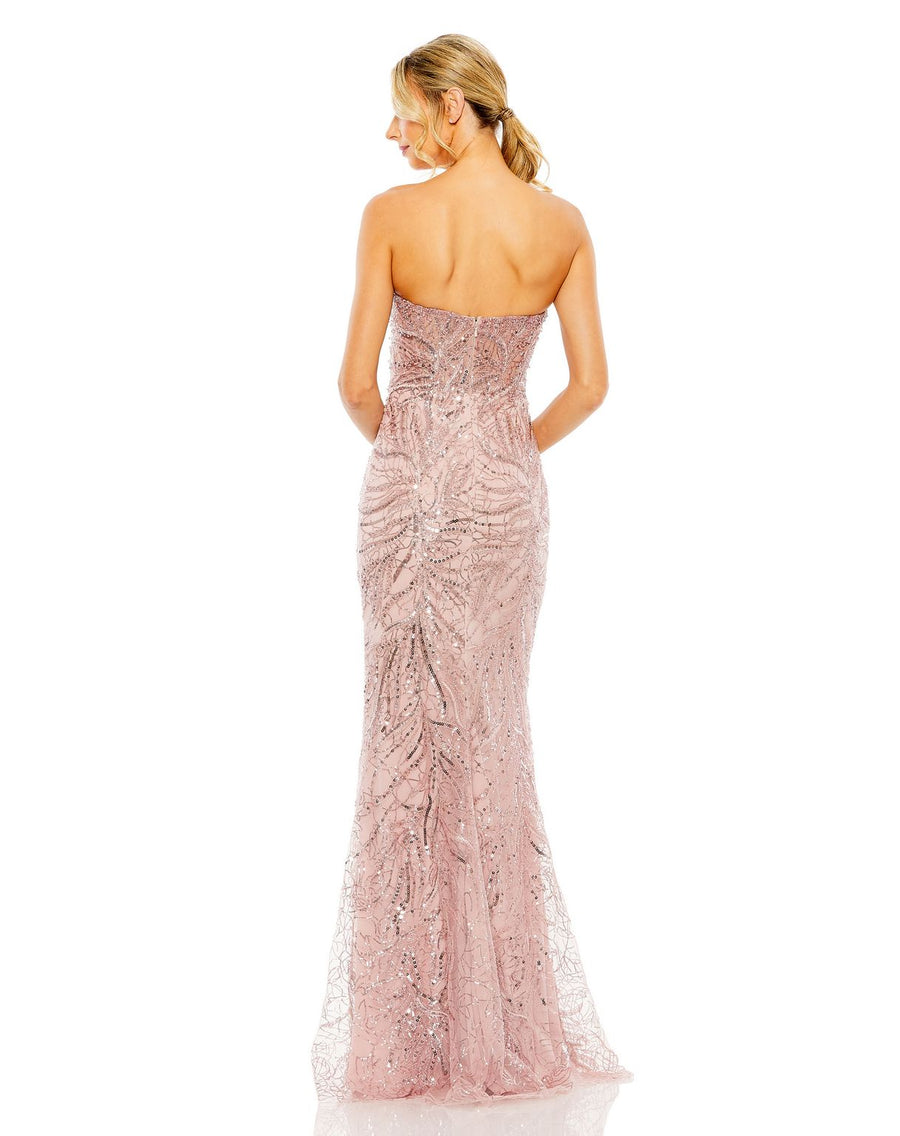 Prom Dresses Glittered Long Prom Dress Blush