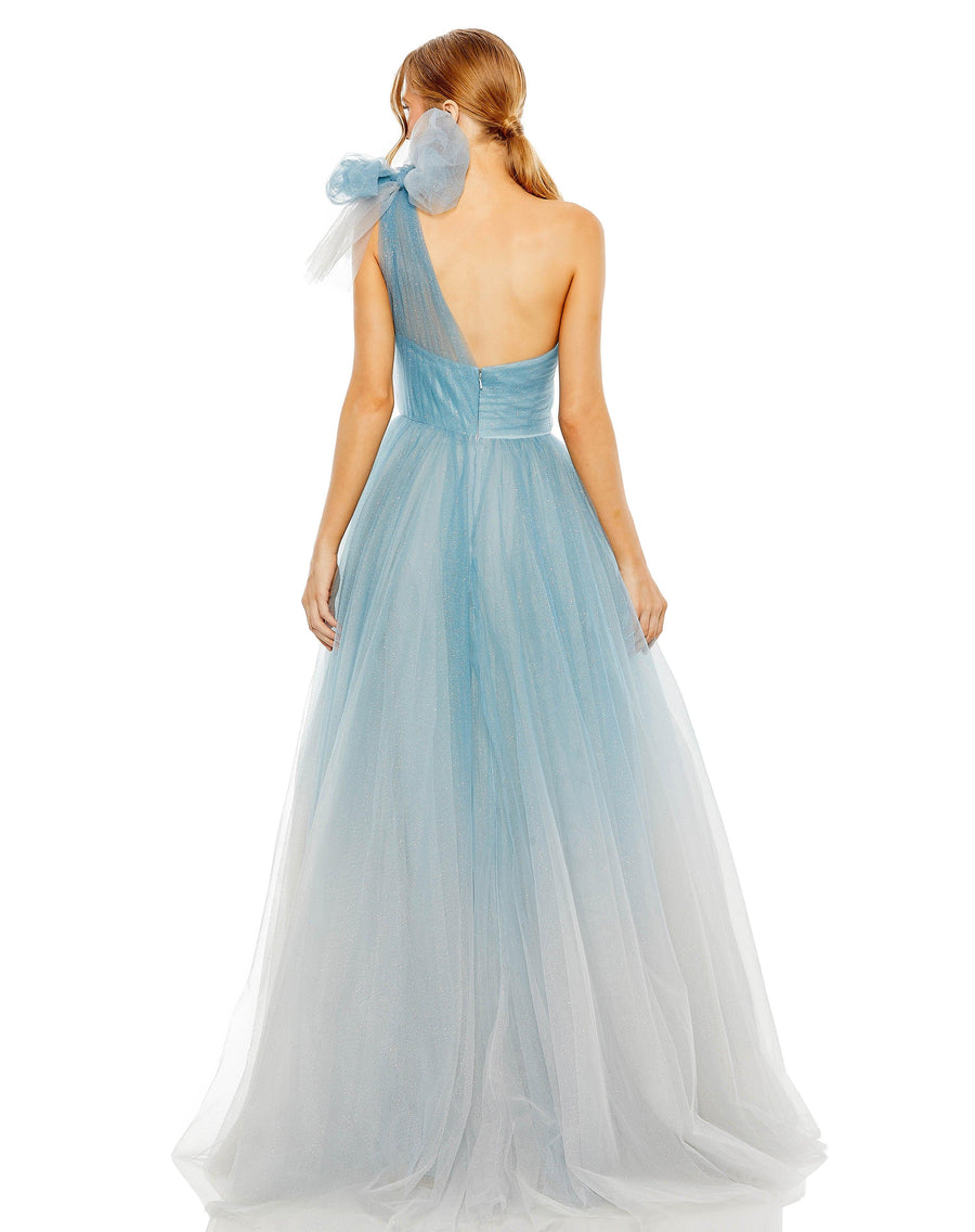 Prom Dresses Long One Shoulder Prom Ball Gown Blue