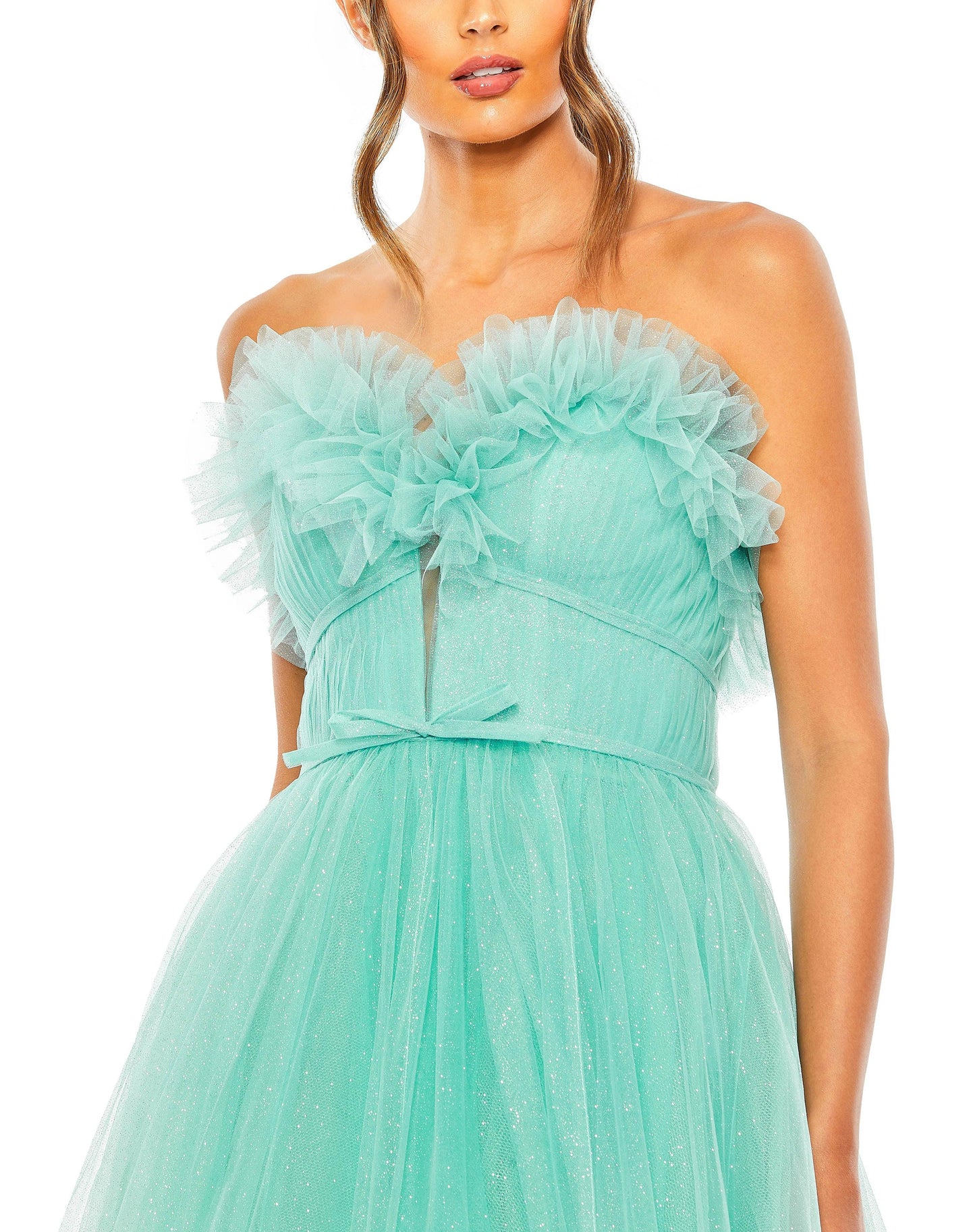 Prom Dresses Prom Strapless Long Ball Gown Aqua Ombre