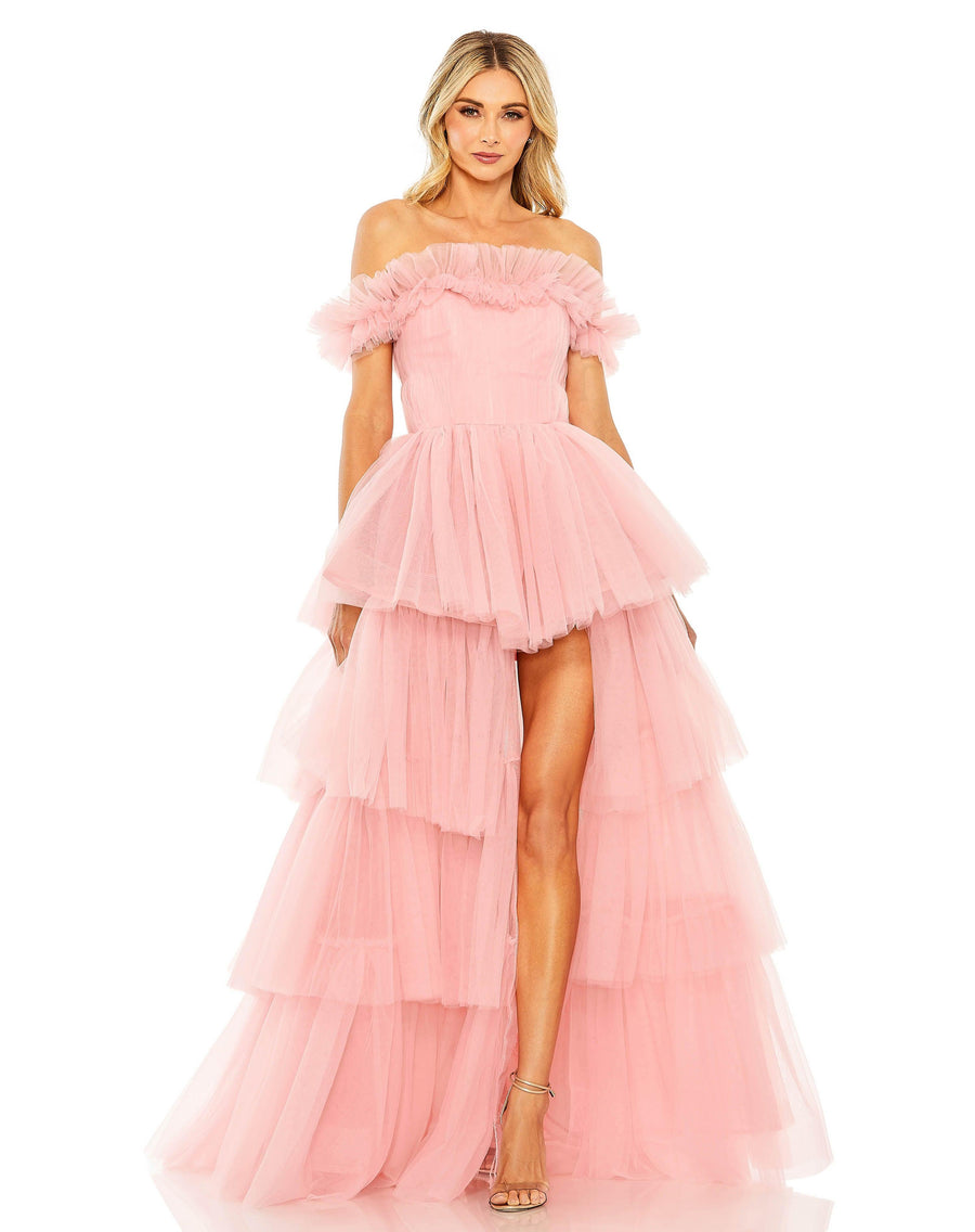 Prom Dresses Long Off Shoulder Prom Ball Gown Pink