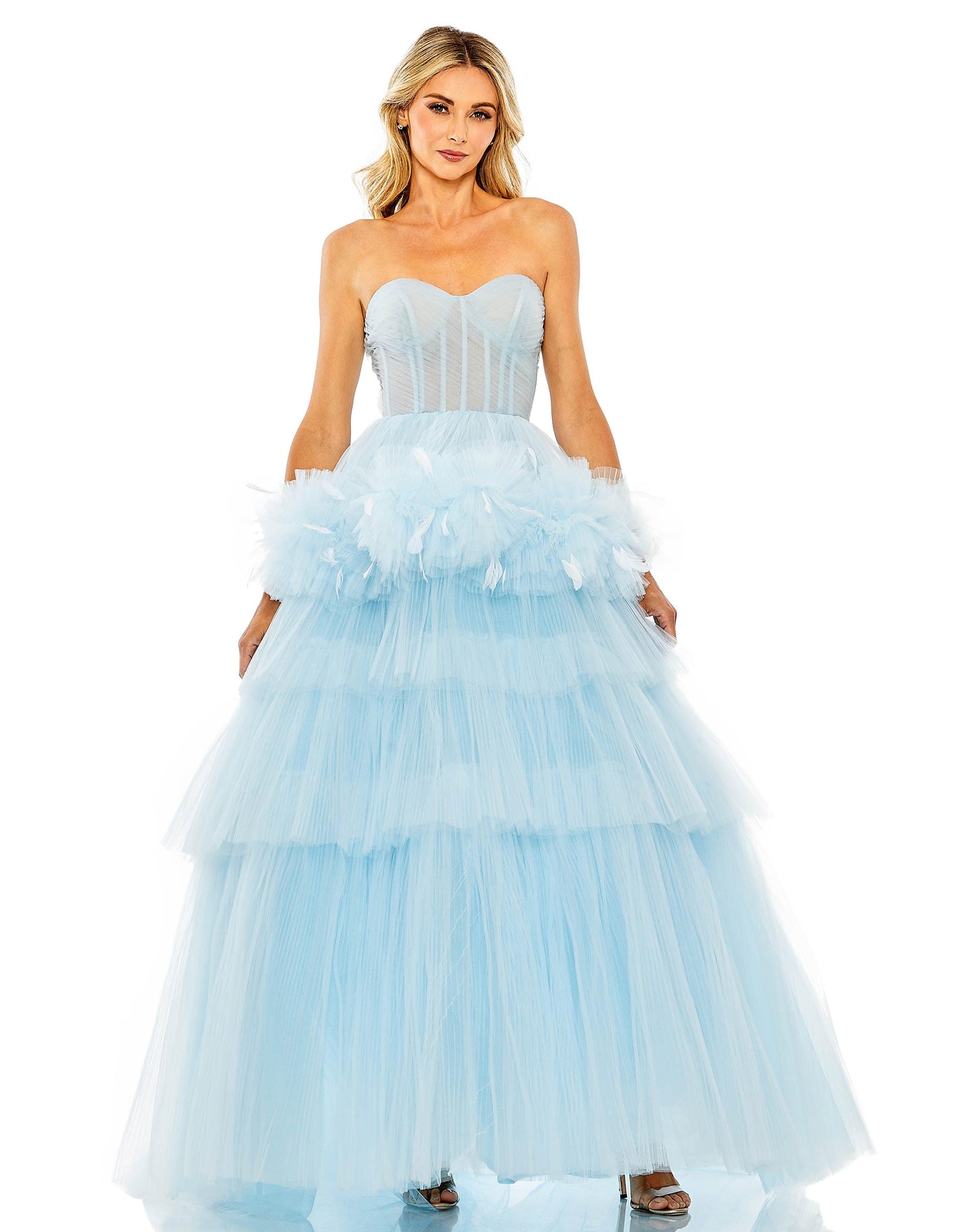 Prom Dresses Prom Long Strapless Ball Gown Ice Blue