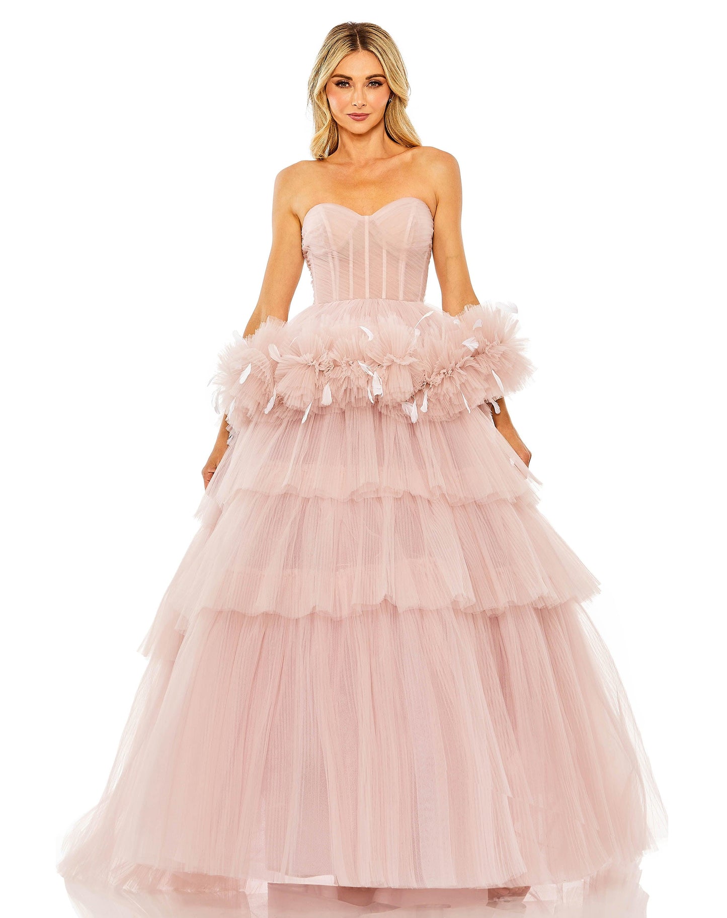 Prom Dresses Prom Long Strapless Ball Gown Rose