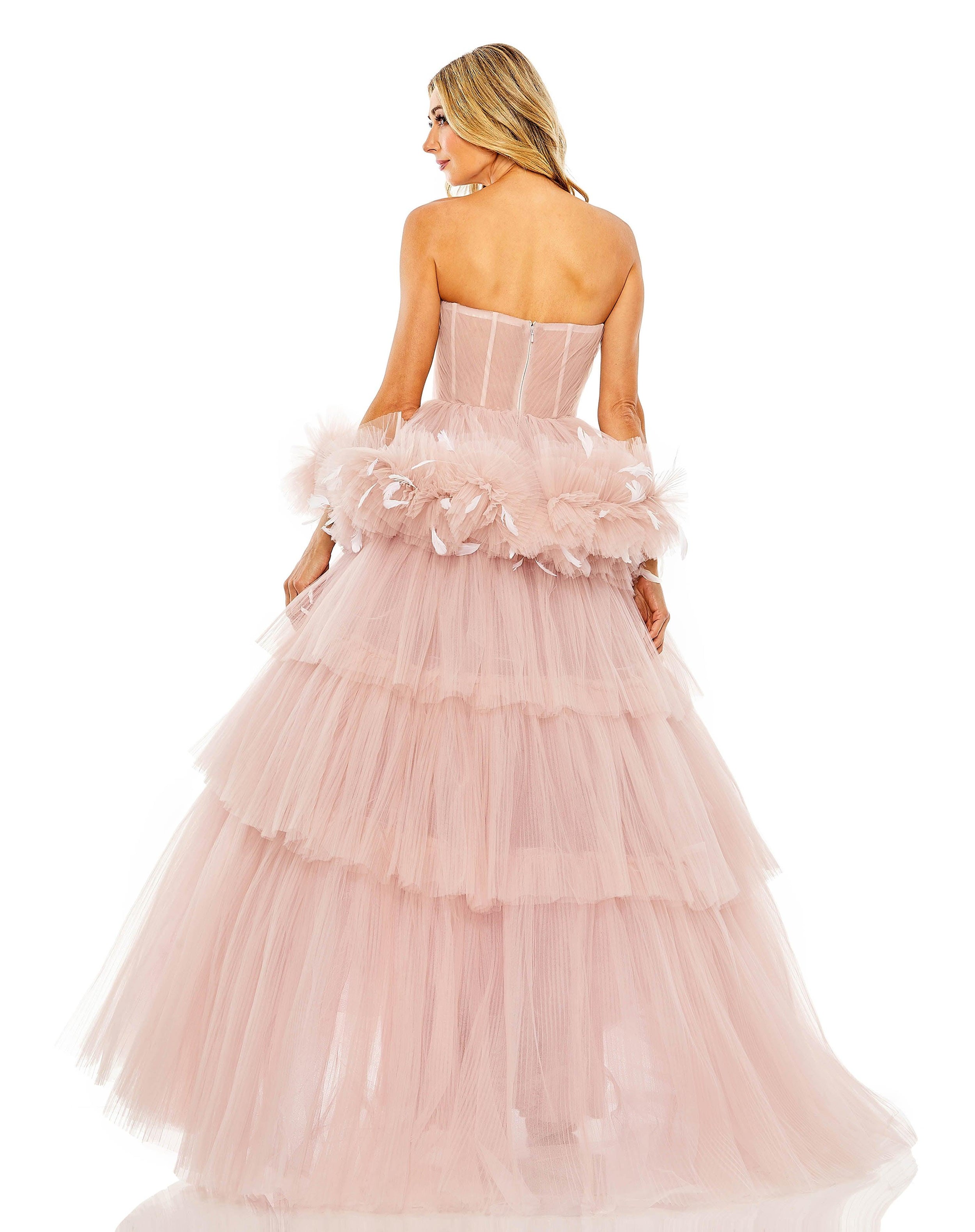 Prom Dresses Prom Long Strapless Ball Gown Rose