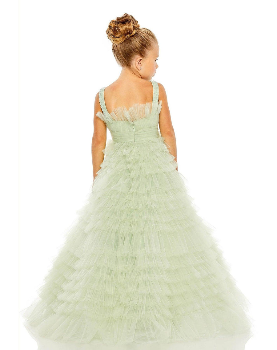 Flower Girl Dresses Long Sleeveless Flower Girl Ball Gown Mint