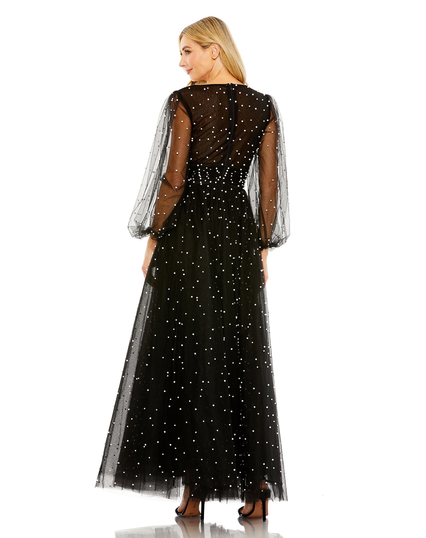 Formal Dresses Long Sleeve Formal Evening Gown Black Ivory