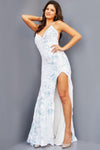 Jovani 08255 Spaghetti Strap Long Formal Gown