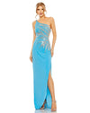 Prom Dresses Long One Shoulder Formal Prom Gown Turquoise