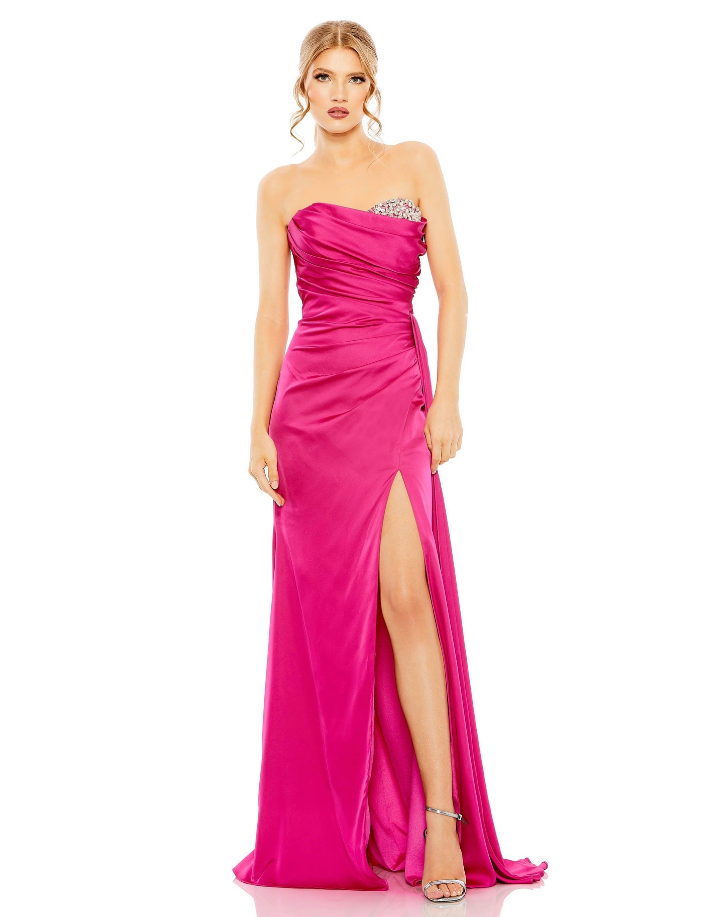 Prom Dresses Prom Long Strapless Formal Gown Magenta