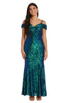 Formal Dresses Long Formal Sequin Evening Dress Navy/Teal