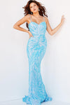 Jovani 08481 Spaghetti Strap Long Prom Gown