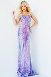 Jovani 08481 Spaghetti Strap Long Prom Gown